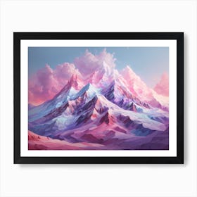 Abstract Mountain Landscape Print  Art Print