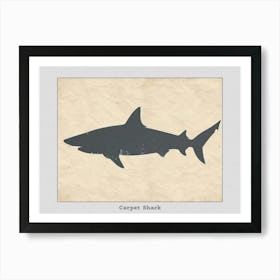 Carpet Shark Silhouette 2 Poster Art Print