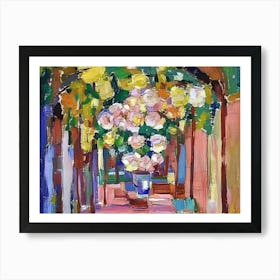 Roses In A Vase Art Print