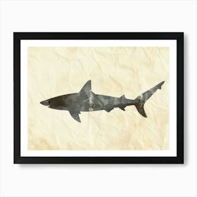 Lemon Shark Silhouette 1 Art Print