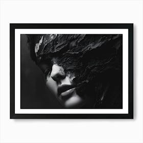 Black And White Portrait Of A Woman 9 Art Print