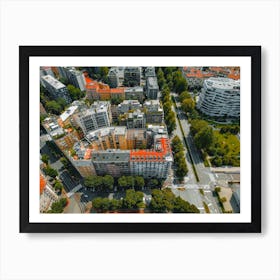 Top view city Poster