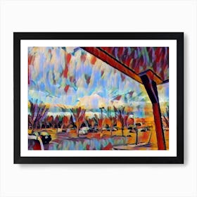 Abstract Of A Parking Lot Art Print