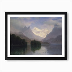 Mountain Scene, Albert Bierstadt Art Print