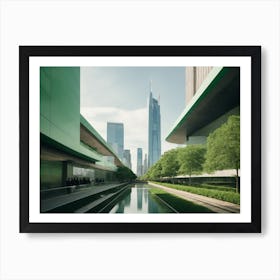 Shanghai Skyline Art Print