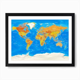 Political Map of the World 3 Art Print