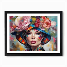 Woman In A Hat 2 Art Print