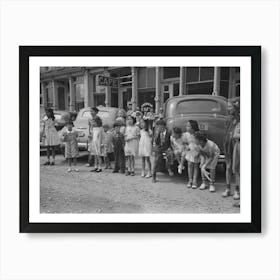 Children Watching The Labor Day Parade, Silverton, Colorado By Russell Lee Art Print