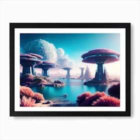 Futuristic Landscape Art Print