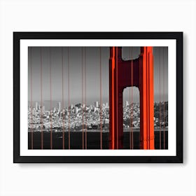 Golden Gate Bridge in Detail Art Print