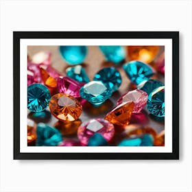 Colorful Gems 1 Art Print