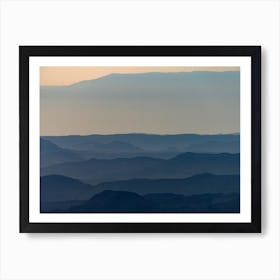 Sunrise over Ramon crater #6 Art Print