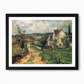 Peaceful Meadows Painting Inspired By Paul Cezanne Art Print