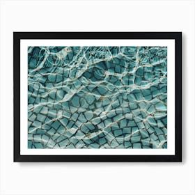 Teal Blue Water Art Print