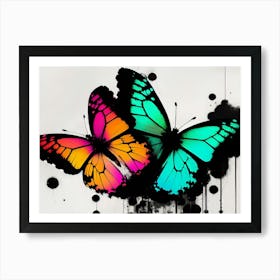 Two Colorful Butterflies 4 Art Print