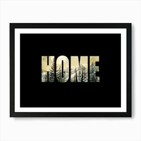 Home Poster Landscape Forest Illustration 1 Art Print