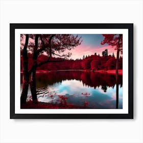 Red Lake Art Print