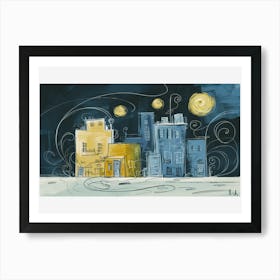 Nostalgic Nightfall Art Print