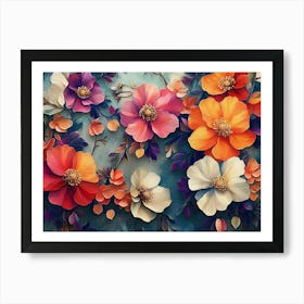 Colorful Flowers 4 Art Print