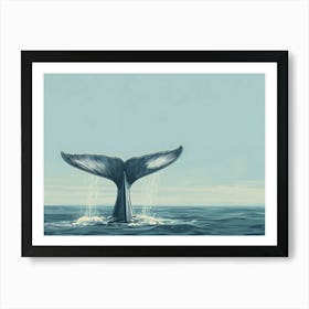 Whale Tail 1 Art Print