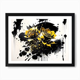 Gold Roses 2 Art Print