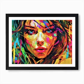 A Look Into Your Soul - Colorful Girl Art Print
