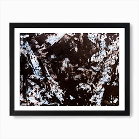 Abstract watercolor black paint background. 34 Art Print