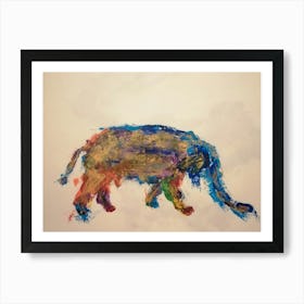 Colourful abstract elephant Art Print