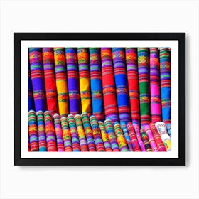 Substances Colorful Towels Scarf Art Print