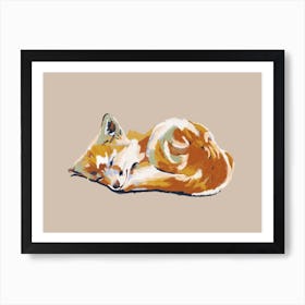 Sleeping Little Fox Art Print