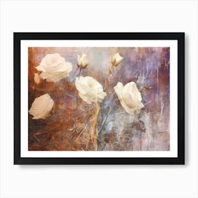 Flower Art Illustration In A Painting Style 13 Art Print