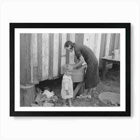 Untitled Photo, Possibly Related To Farmer S Wife Washing Clothes, Near Morganza, Louisiana By Russell Lee 1 Art Print