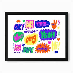 Cute Words Art Print