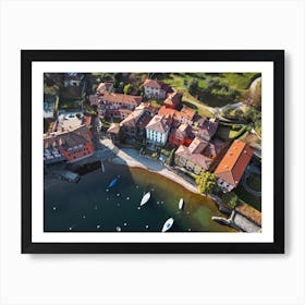 Aerial View Lago Di Como, Italy, Bellagio, Lombardy, Italy Wall Art, Aerial Photography Art Print