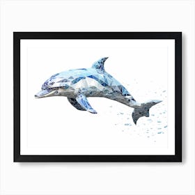 Polygonal Dolphin Art Print