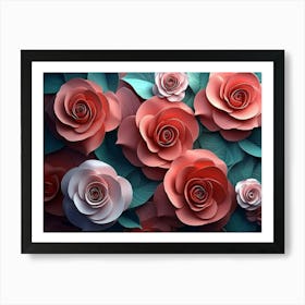 Paper Roses 15 Art Print