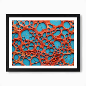 'Orange And Blue' art Art Print