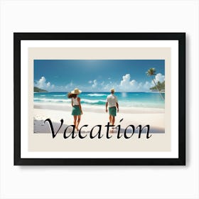 Vacation Vibes Escape the Ordinary White Beach 5 Art Print