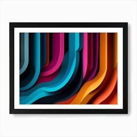 Abstract Colorful Depicting Different Shapes Art Print