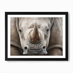 White Rhinoceros Close Up Realism 2 Póster