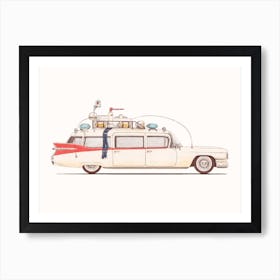 The Anti Ghost Car Beige Art Print