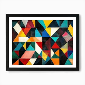 Geometric Triangles Art Print