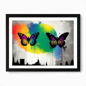 Rainbow Butterflies 8 Art Print