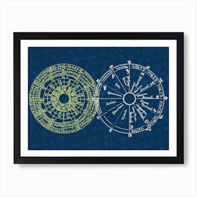 Astrology Wheel - Alchemy constellations poster Art Print