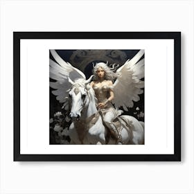 Angel On A Horse Art Print