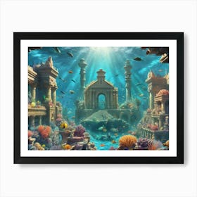 Underwater Ruins Art Print