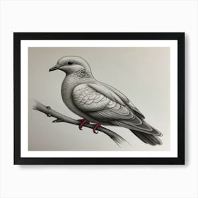 Dove On A Branch 1 Art Print