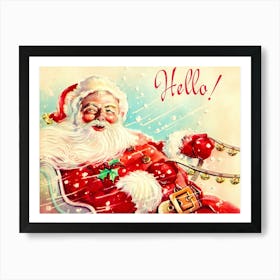 Greetings From Santa Art Print