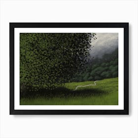 Stormy Day In The Fields Art Print