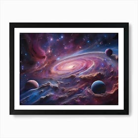 Galaxy Painting Paintings Art Print 4 Art Print